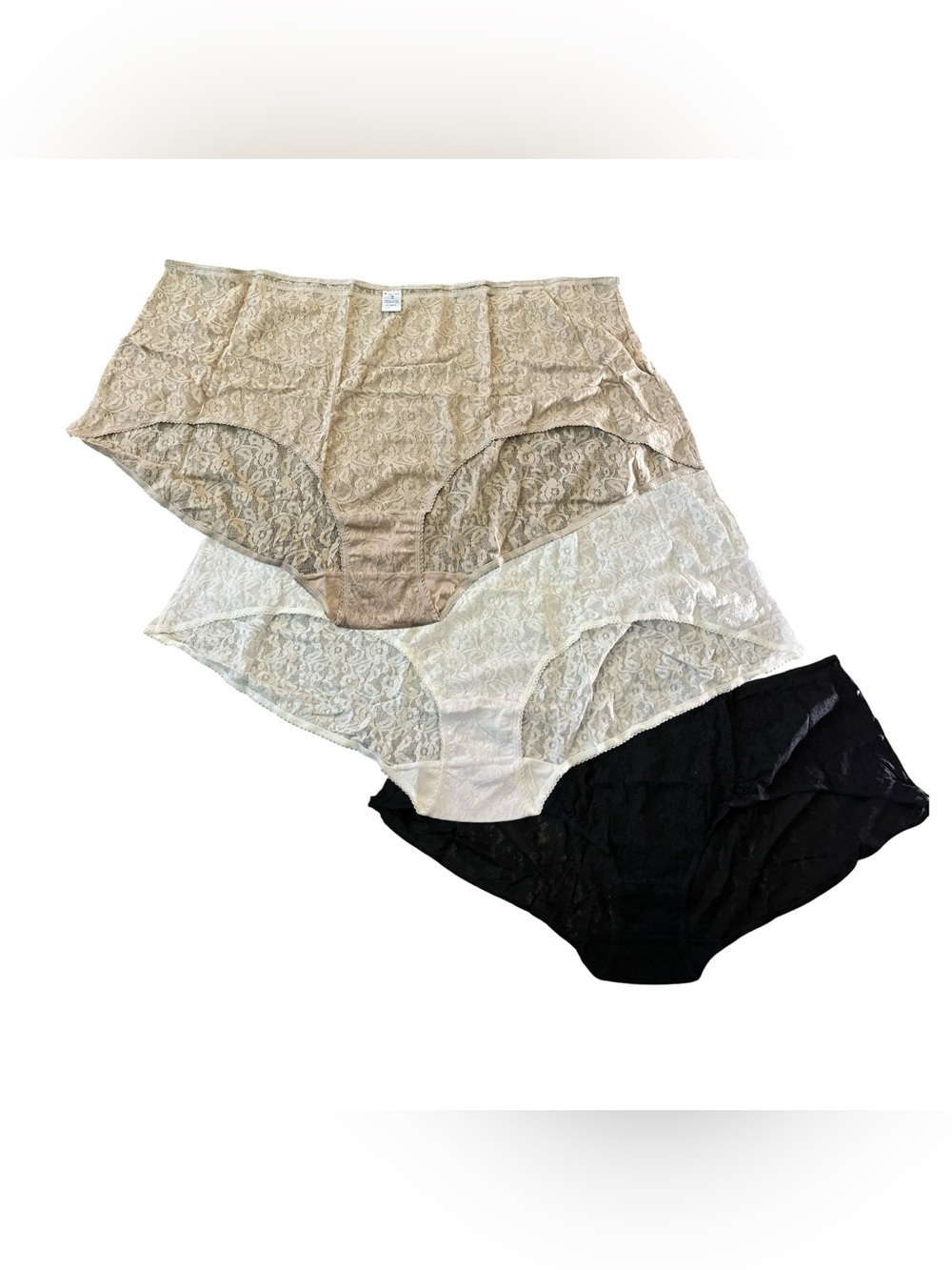 Comfort Choice Lace Brief Panties 3 Pack Full Coverage Multicolor 15